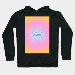 Positive Affirmation Modern Aesthetic Pink and Yellow Gradient Aura Hoodie